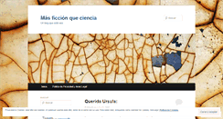 Desktop Screenshot of masficcionqueciencia.com